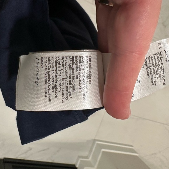 Mayoral Tweed Navy and Gold Dress Size 8. Fully lined.   Back zip closure. NWT - Picture 11 of 14